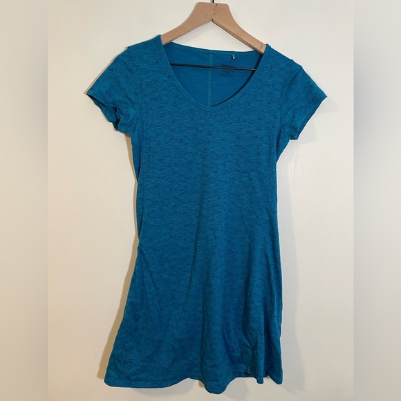 Toad&Co Dresses & Skirts - Toad & Co Short Sleeve Marley SS Dress Size XS Teal Blue Stretch Comfort